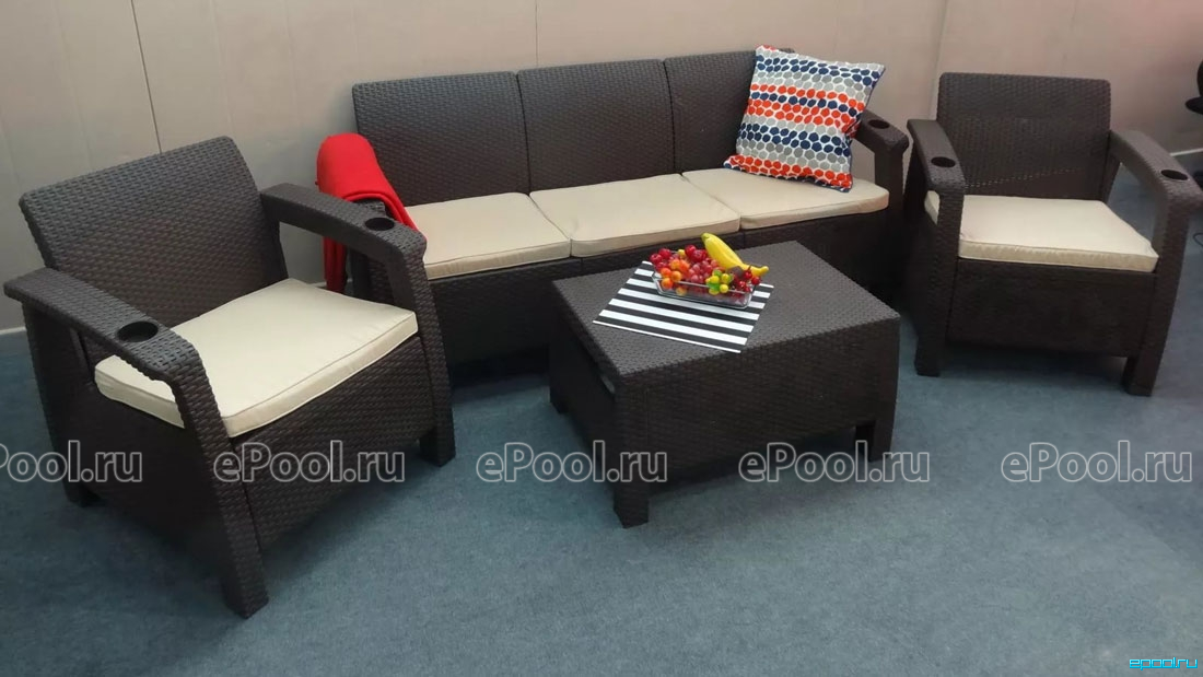 Диван keter corfu love seat графит