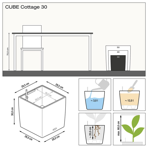   () Lechuza () Cube Cottage 30, -